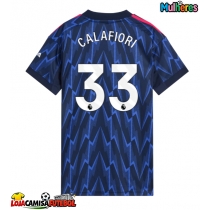 Camisa de Futebol Arsenal Riccardo Calafiori #33 Equipamento Secundário Mulheres 2025-26 Manga Curta